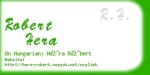 robert hera business card